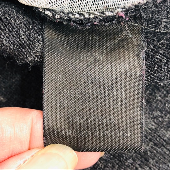 Silvia Novelli Charcoal Wool Sweater Chiffon M - Picture 4 of 7